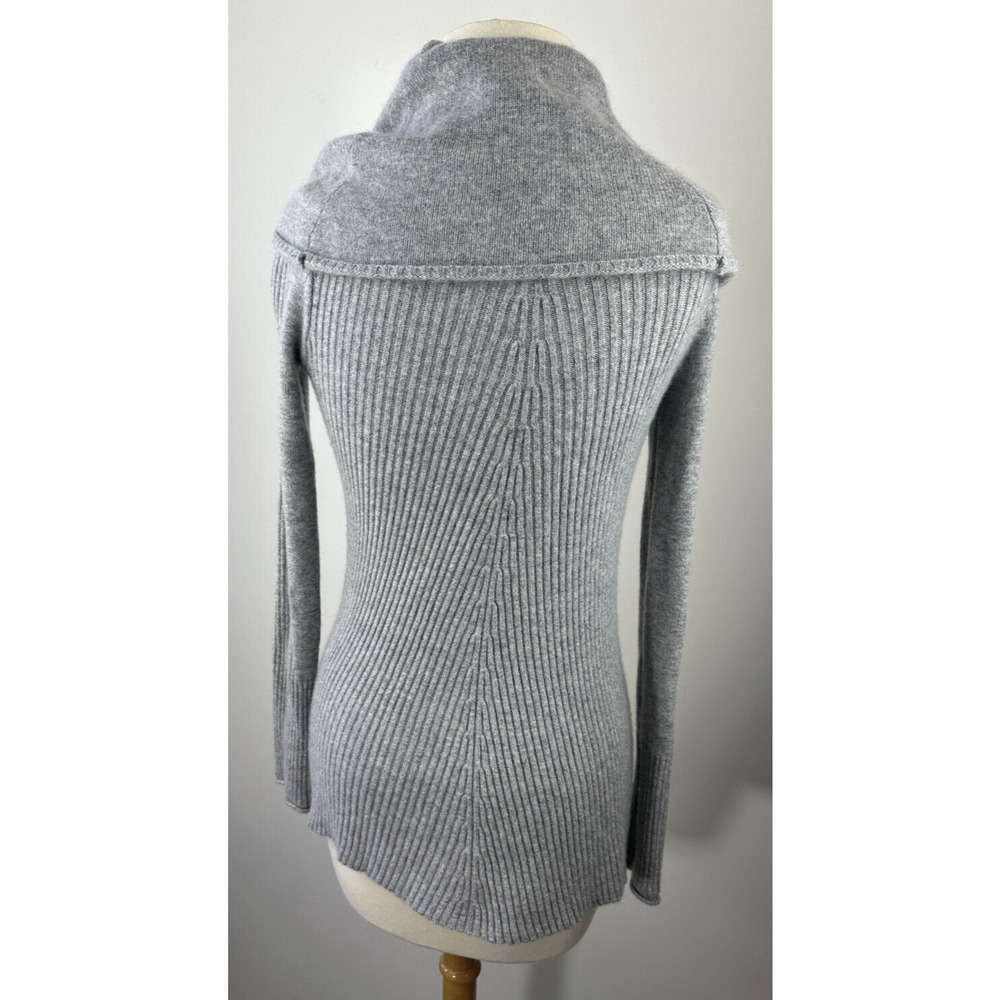 Athleta Cashmere Cascade Sweater Cowl Neck Light Grey Heather Oversized Size XXS - Picture 11 of 12